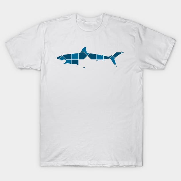 Shark Silhouette with Pattern T-Shirt by deificusArt